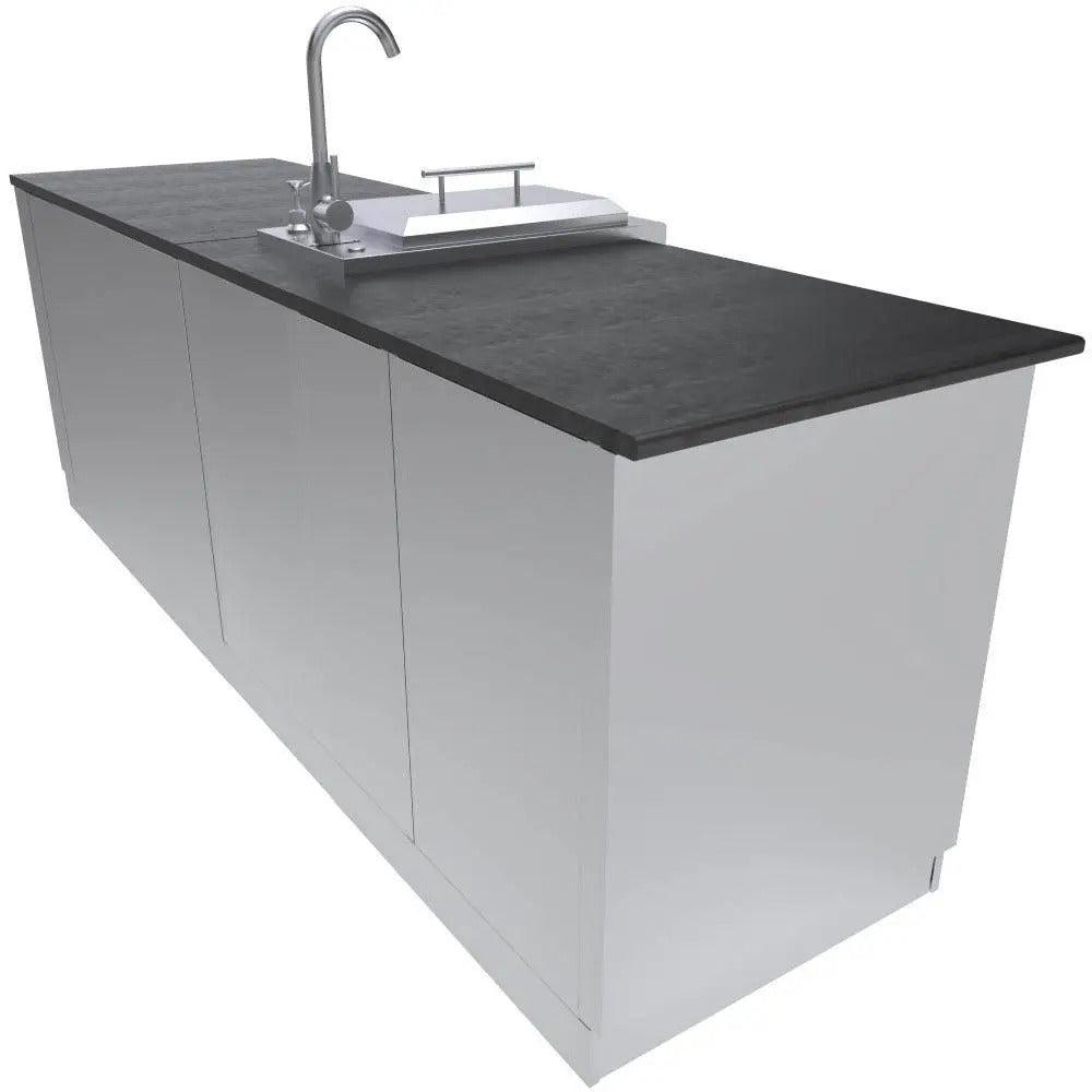 Sunstone Savana 8ft Stainless Steel Wet Bar Outdoor Cabinet Package