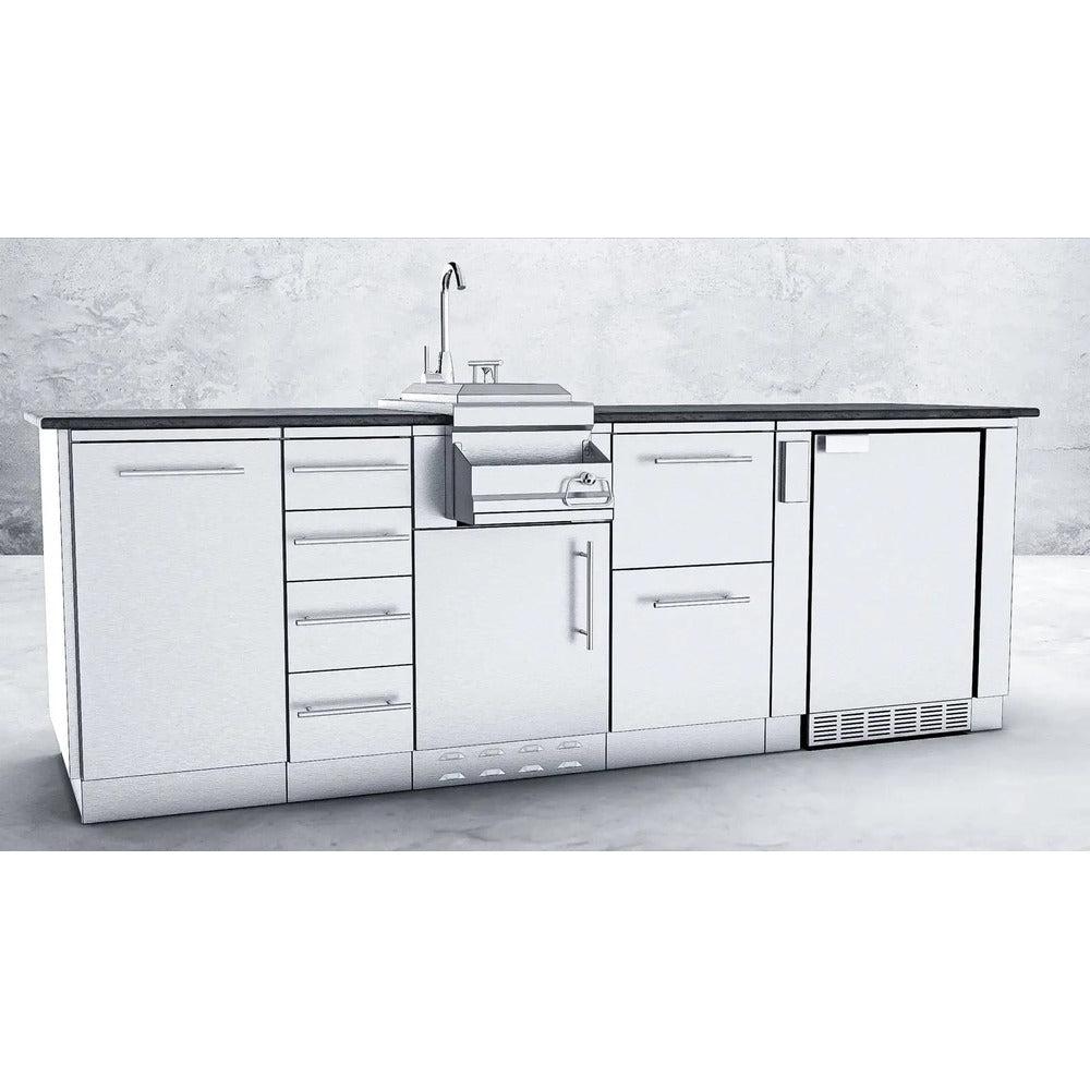 NewAge Products Outdoor Kitchen Cabinet Stainless Steel 4 Piece Set