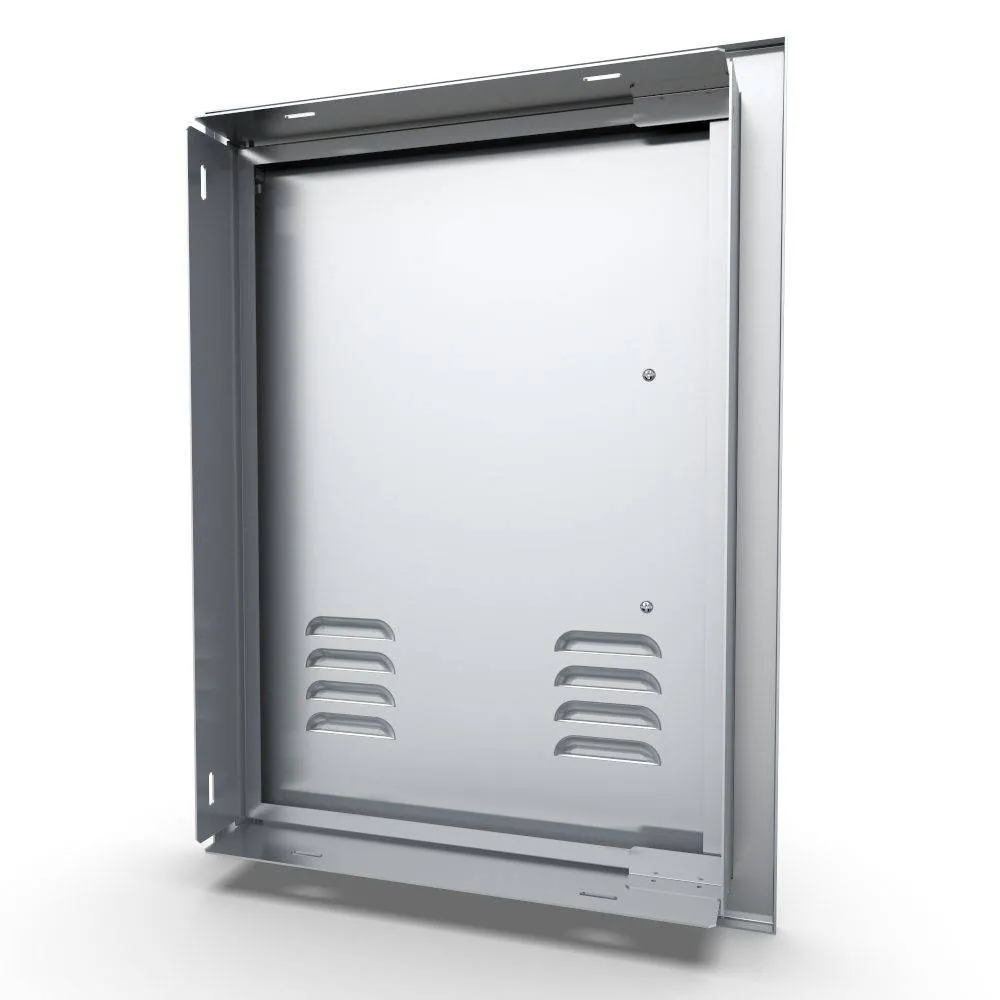 Sunstone Signature Series 14" x 20" Stainless Steel Beveled Frame Right Swing Vertical Vented Door