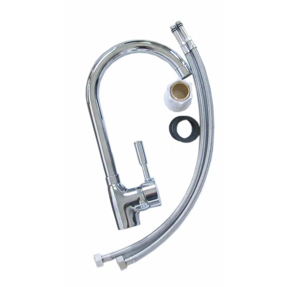 Sunstone Signature Series Polished Chrome Outdoor Hot & Cold Water Faucet