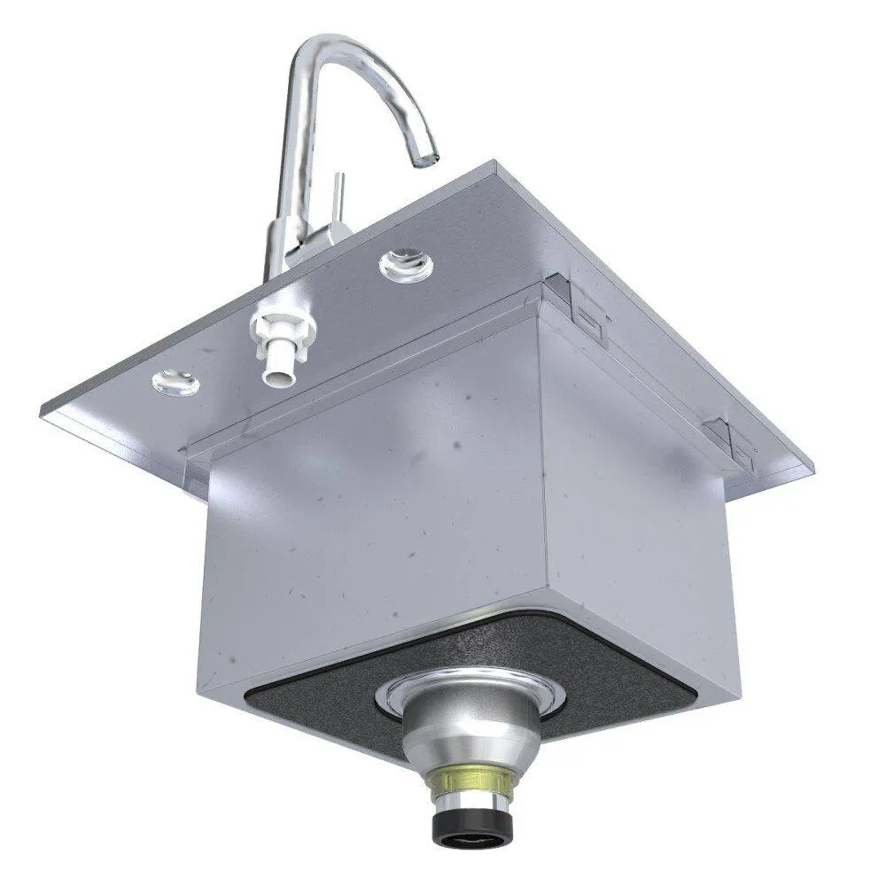 Sunstone Texan Series 15" Stainless Steel Bar Sink with Faucet