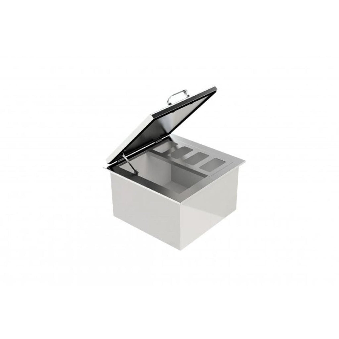 The Outdoor GreatRoom Company 25" Stainless Steel Drop In Ice Bin Cooler with Condiment Tray