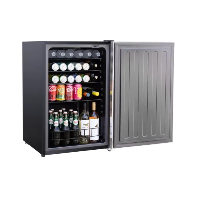 TrueFlame Compact Series 22" 4.3 Cu. Ft. Stainless Steel Outdoor Deluxe Refrigerator With Upgraded Stainless Steel Door Handle