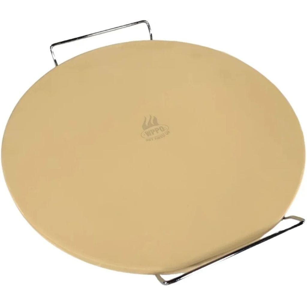WPPO 15" Round Premium Pizza Baking Stone with Handle