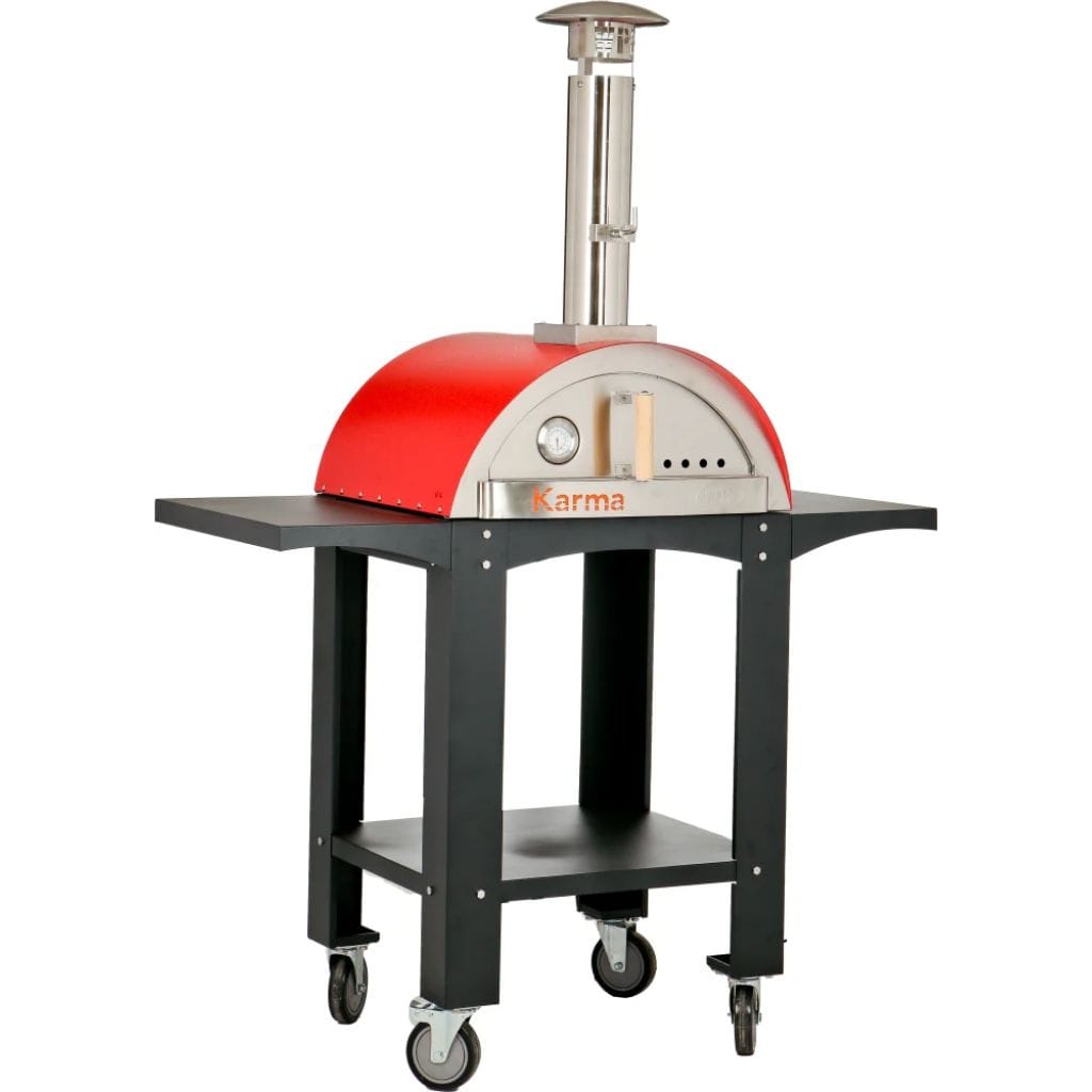 WPPO 25" Karma Series Freestanding Wood Fired Outdoor Pizza Oven with Cart