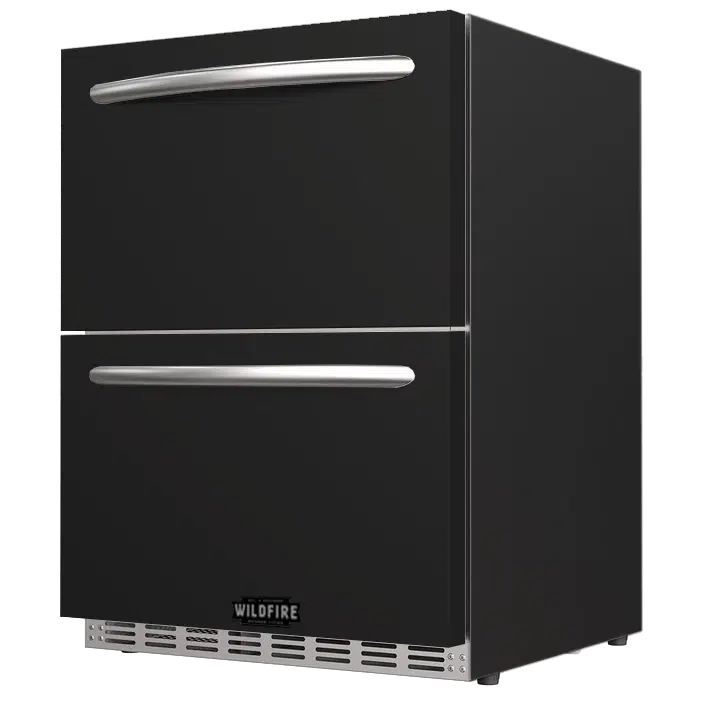 Wildfire 24" Dual Drawer Black Stainless Steel Fridge Sleeve