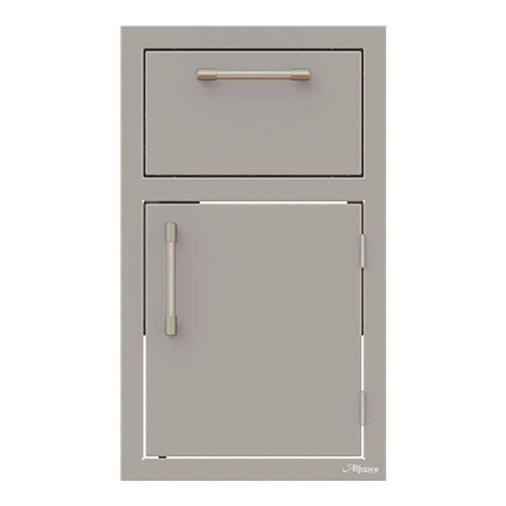 Afresco 17" Signal White Gloss One Drawer with Door Open Right