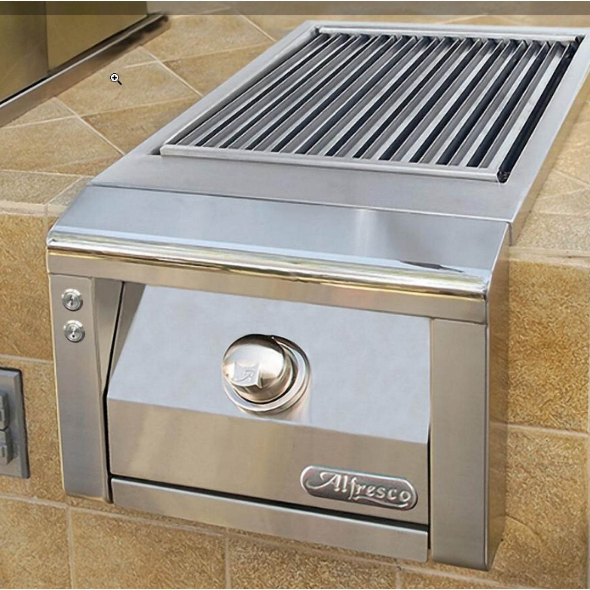Alfresco 14" Signal White Matte Natural Gas Built-in SearZone Side Burner™ Unit