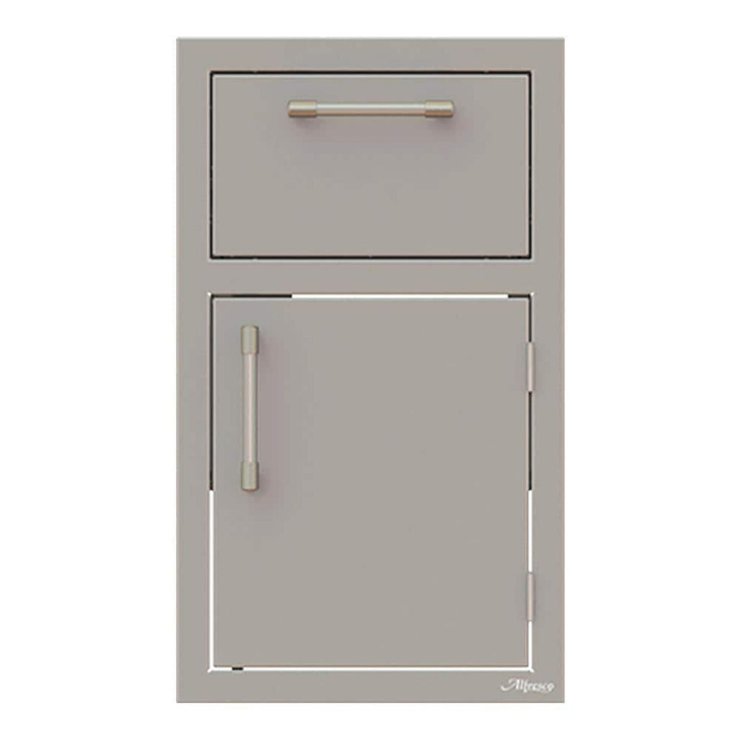 Alfresco 17" Light Green Gloss One Drawer with Door Open Right