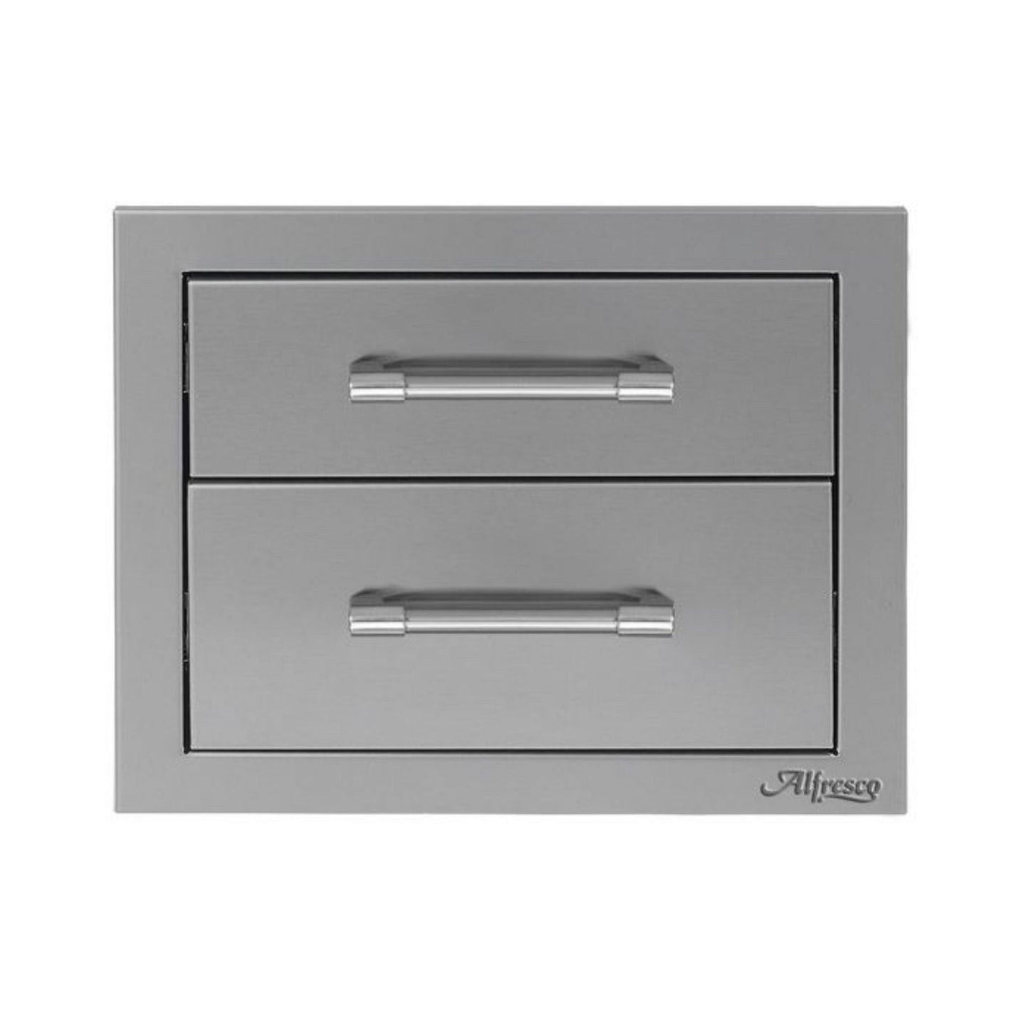 Alfresco 17" Signal Grey Gloss Two Tier Storage Drawers