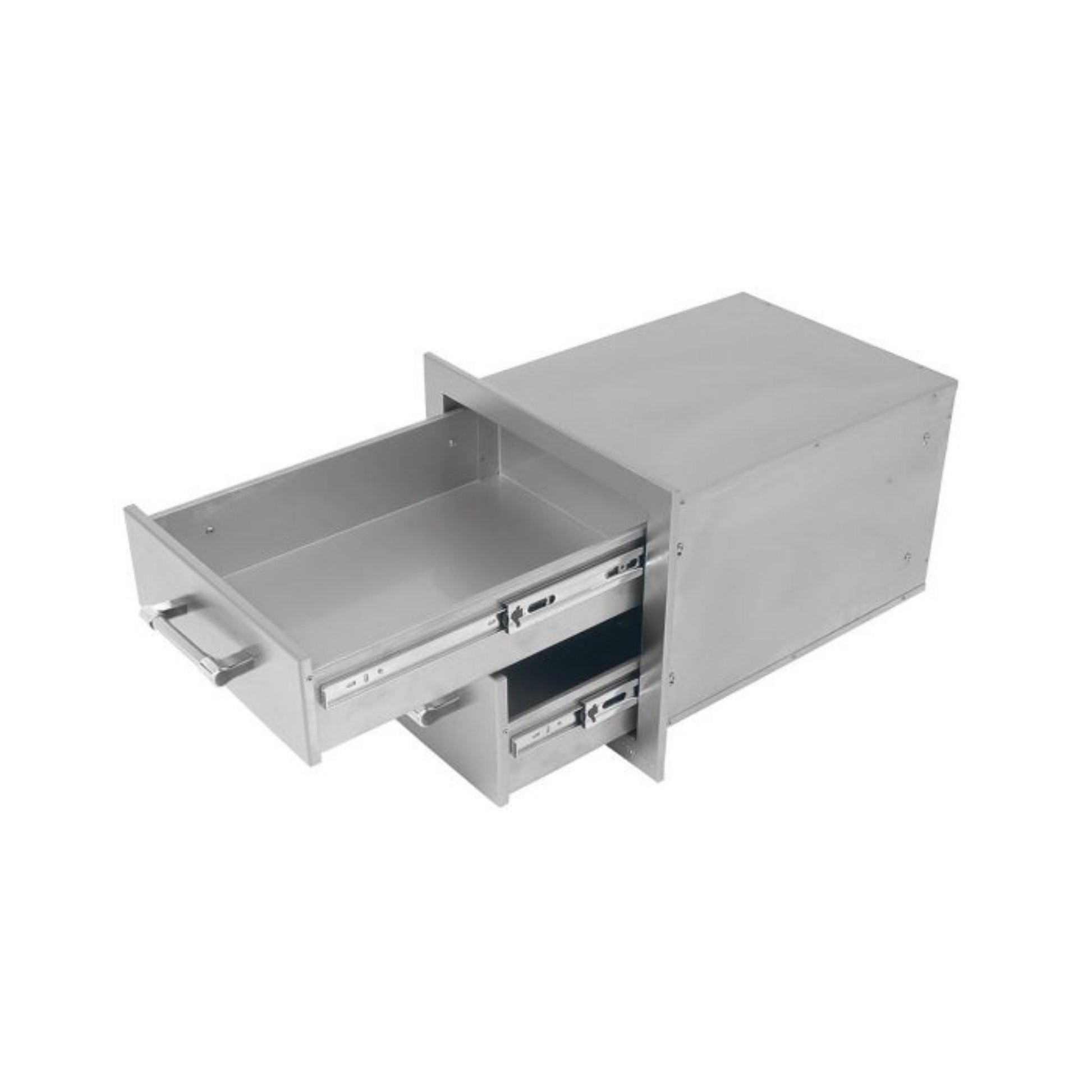 Alfresco 17" Single Signal White Gloss Two Tier Storage Drawers