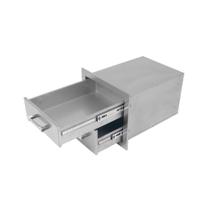 Alfresco 17" Single Signal White Matte Two Tier Storage Drawers