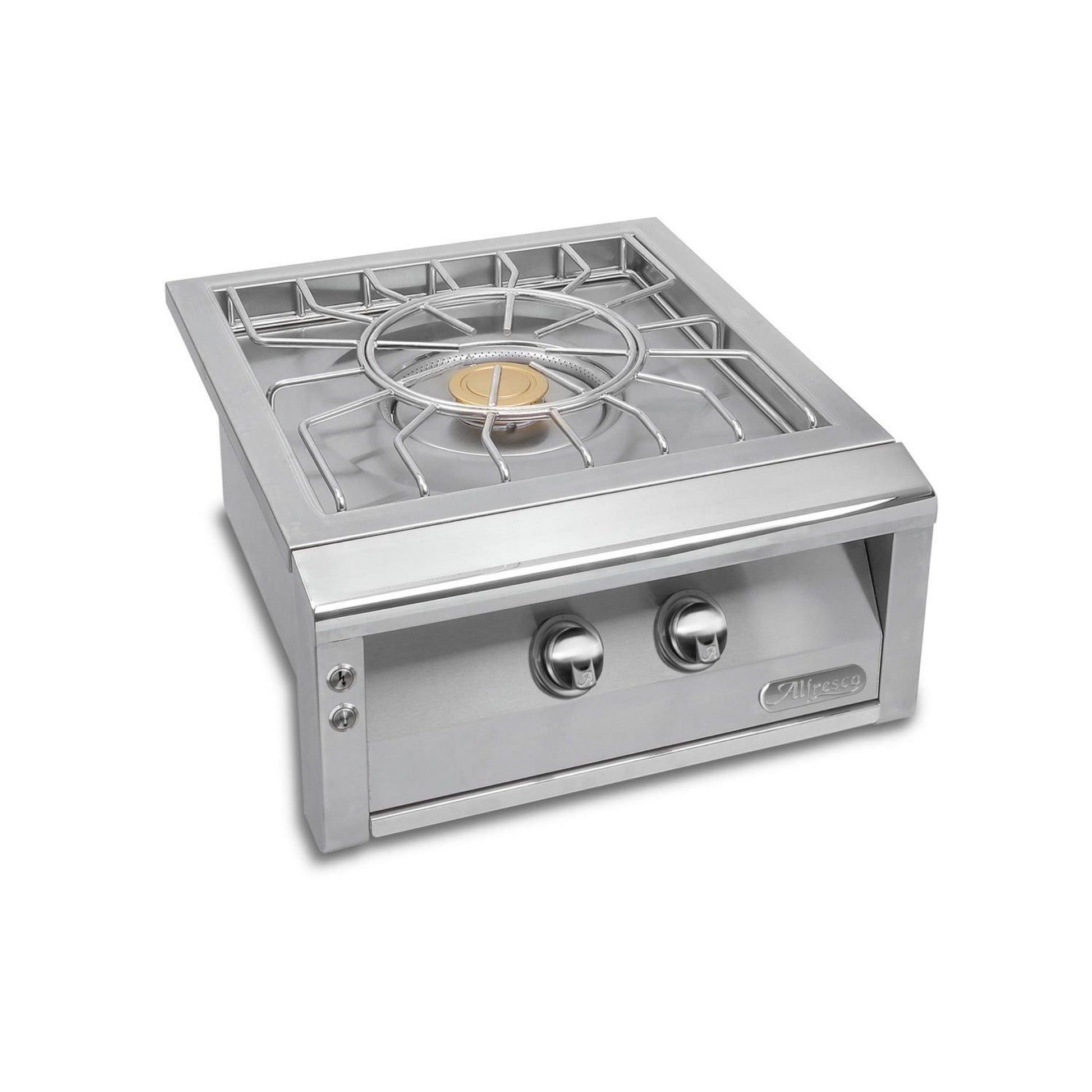 Alfresco 24" Jet Black Matte Liquid Propane VersaPower™ Cooker