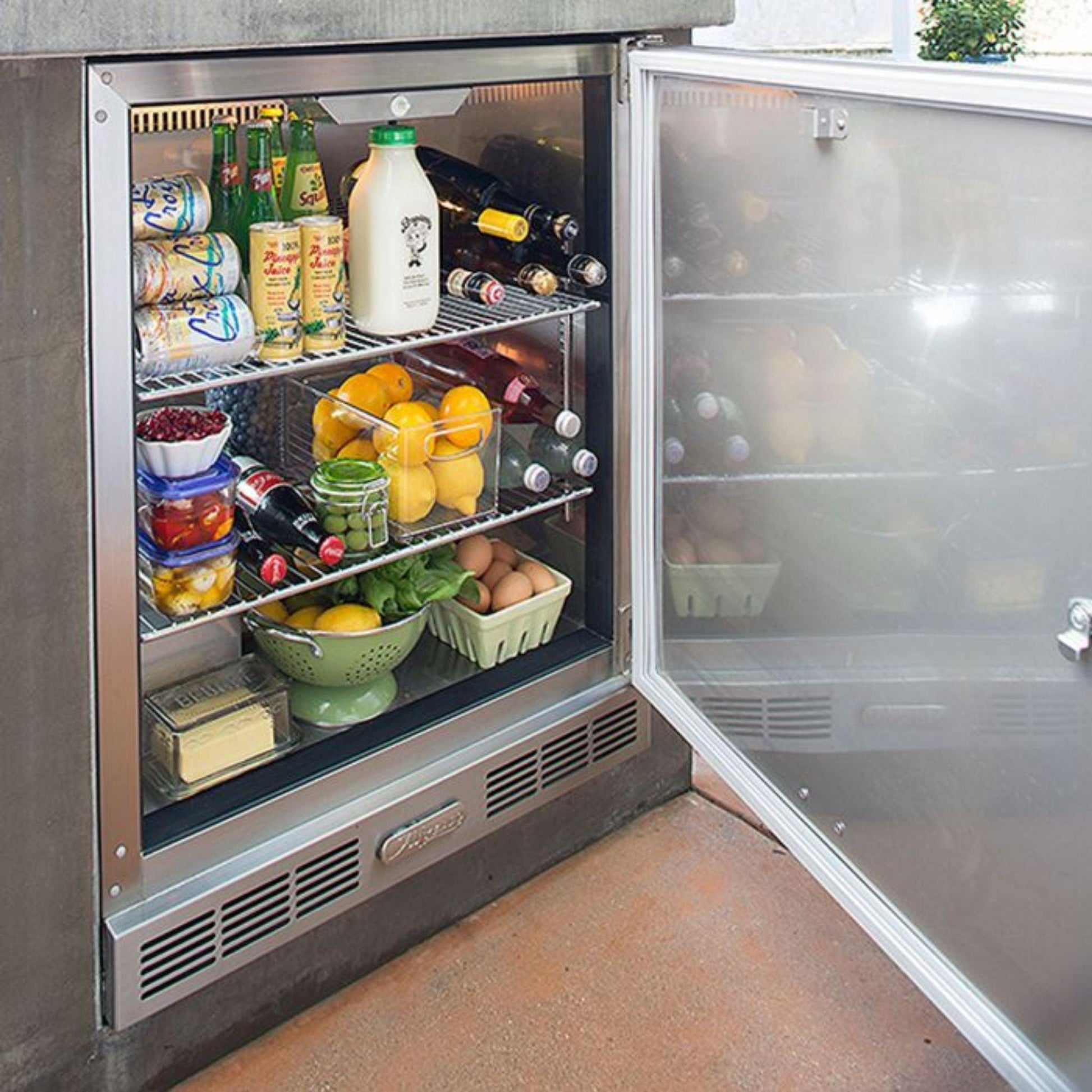 Alfresco 28" Signal White Matte Single Door Refrigerator
