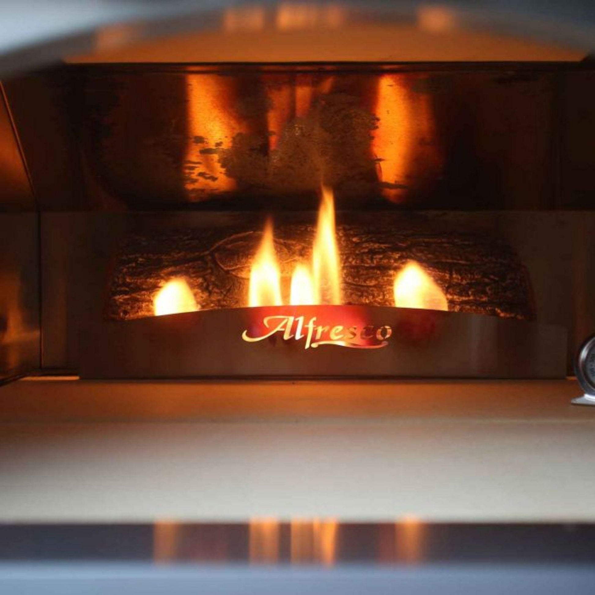 Alfresco 30" Ultramarine Blue Gloss Natural Gas Pizza Oven for Built-in Installations