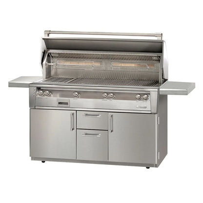 Alfresco 56" Jet Black Matte Standard Liquid Propane All Grill and Deluxe Cart - 3 Burner + 1 Sear Burner