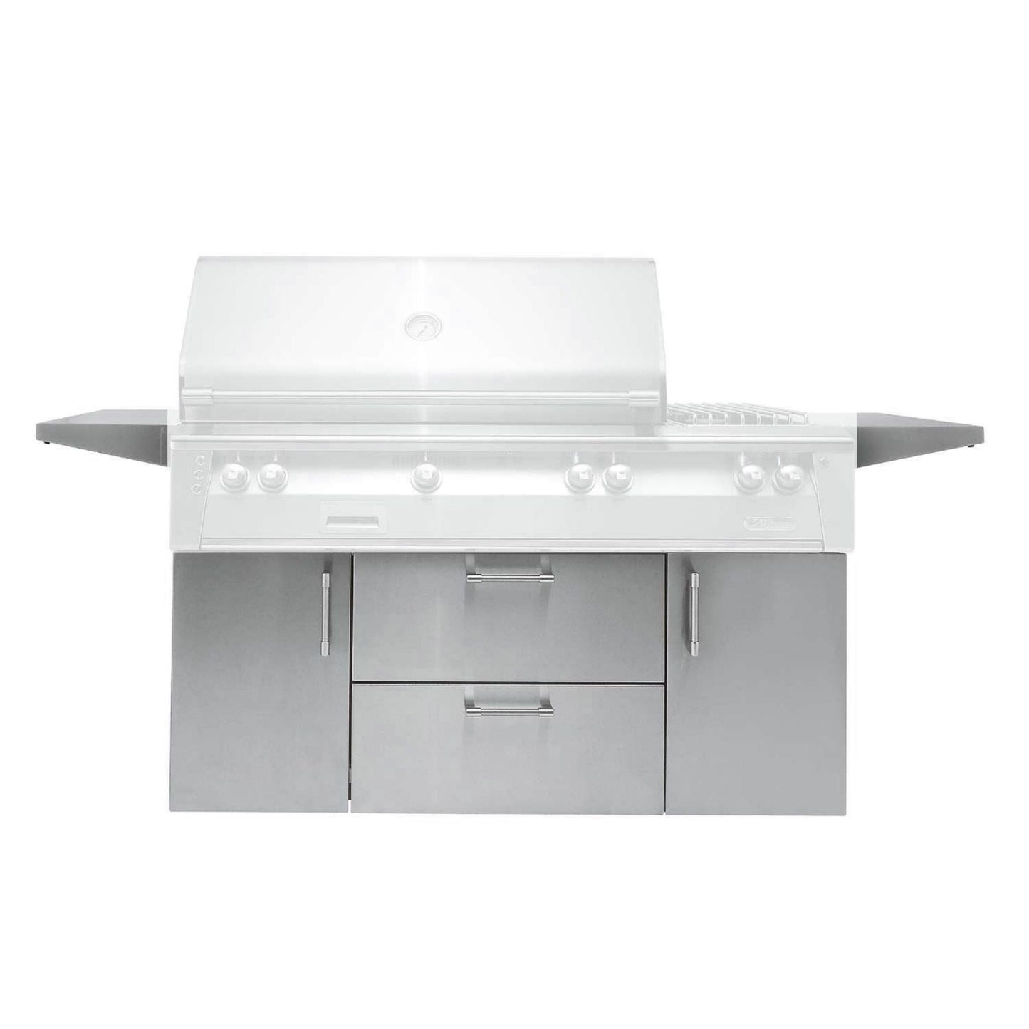 Alfresco 56" Signal Grey Gloss Deluxe Cart for 56" Built-In Grill