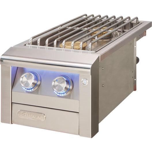 Alfresco Intelligent Professional Series 14" Jet Black Gloss Natural Gas Double Side Burner for Cart Grills