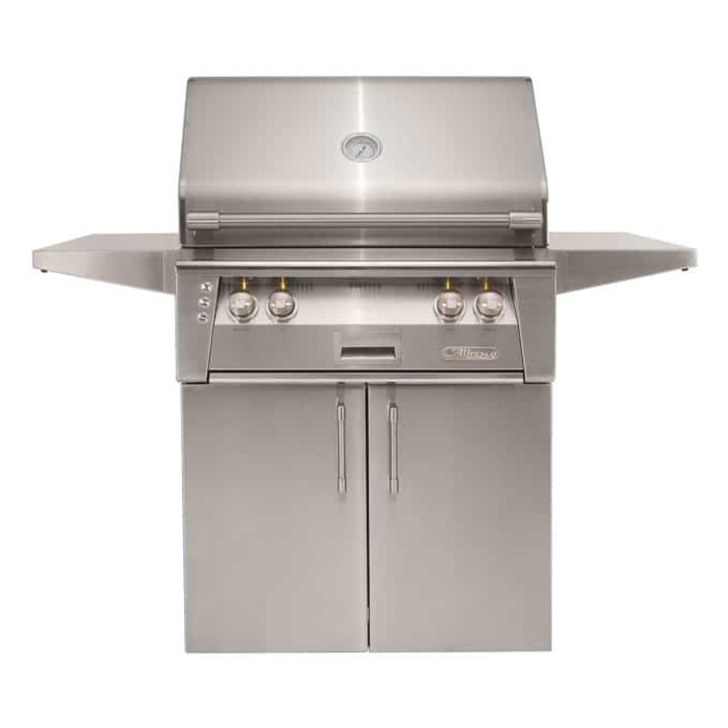 Alfresco Luxury 30" Luminous Orange Gloss SearZone™ Liquid Propane Grill and Cart - 1 Burner + 1 Sear Burner