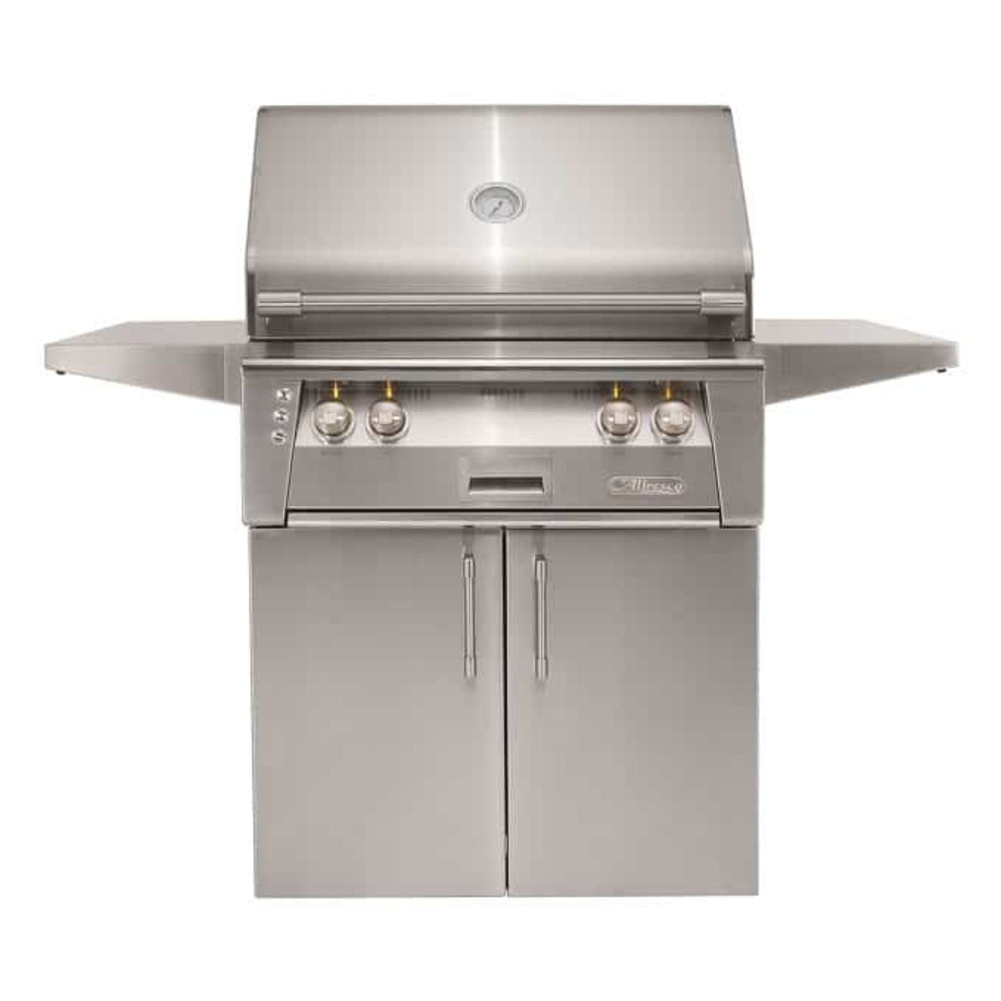 Alfresco Luxury 30" Stainless Steel SearZone™ Natural Gas Grill and Cart - 1 Burner + 1 Sear Burner