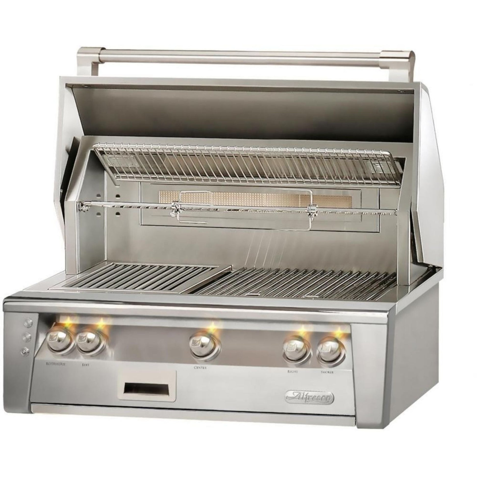 Alfresco Luxury 36" Luminous Orange Gloss Standard Grill Head 2 Burner + Sear Burner Liquid Propane Built-In Grill