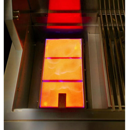 Alfresco Luxury 42" Blue Lilac Gloss Standard Natural Gas Grill and Refrigerated Cart - 3 Burner