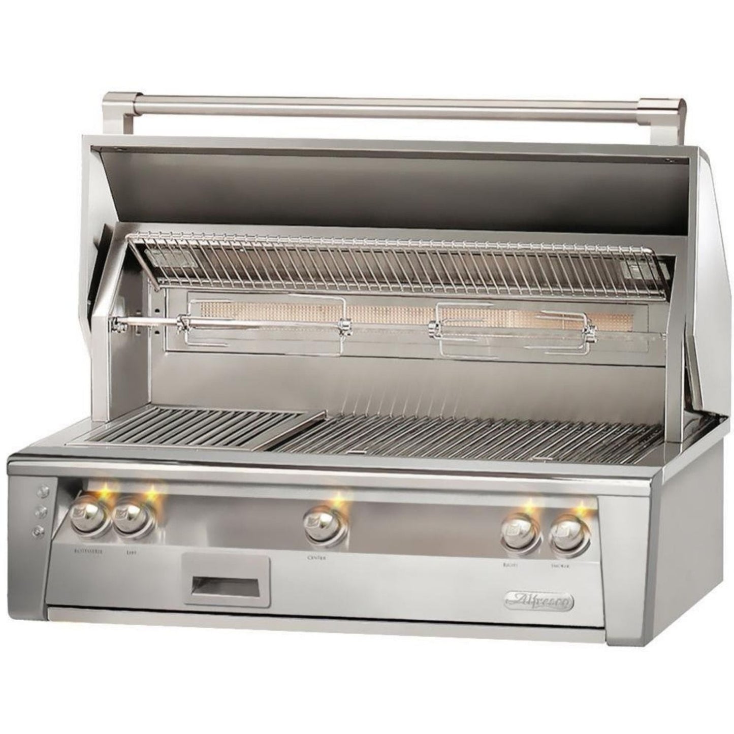 Alfresco Luxury 42" Jet Black Gloss SearZone™ Grill Head Liquid Propane 2 Burner + 1 Sear Burner