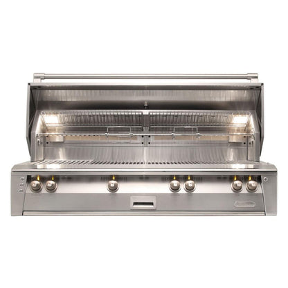 Alfresco Luxury All Grill 56" Blue Lilac Gloss Natural Gas Standard All Grill Head - 3 Burner + 1 Sear Burner