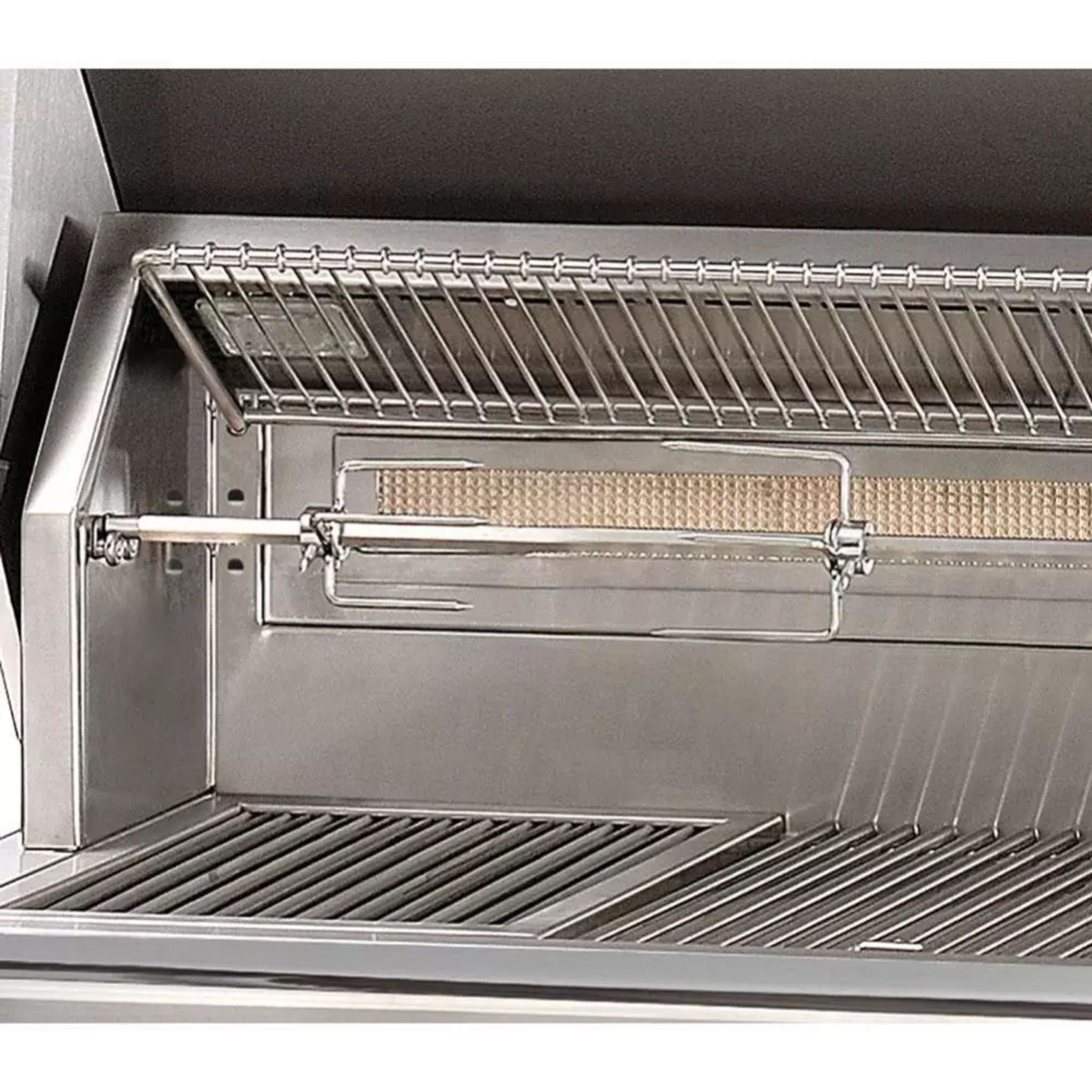 Alfresco Luxury Deluxe 56 Light Green Gloss Standard Liquid Propane Grill with Sideburner and Refrigerated Cart 3 Burner 20k BTU Sideburner