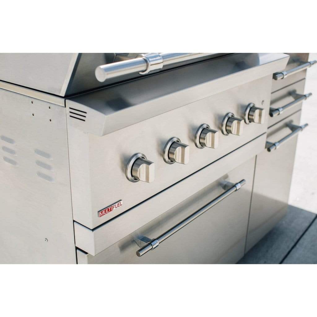American Made Grills by Summerset Encore Series 36" 5-Burner Freestanding Hybrid Grill