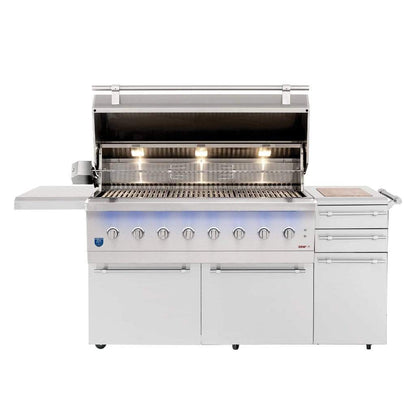 American Made Grills by Summerset Encore Series 54" 8-Burner Freestanding Hybrid Grill