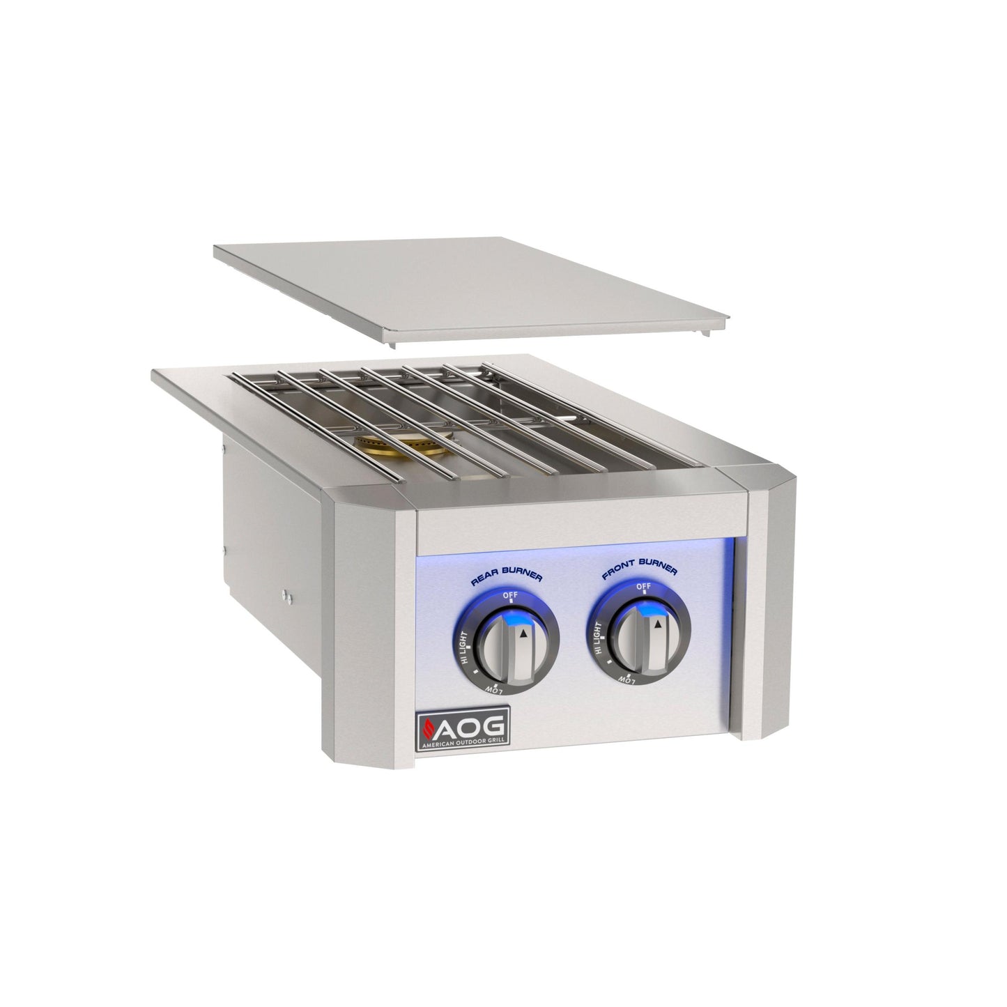 American Outdoor Grill Liquid Propane Double Sideburner With Lights