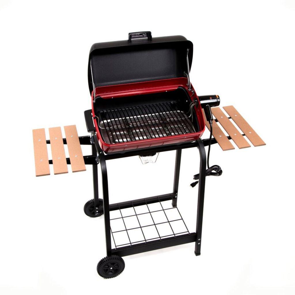 Americana Electric Cart Grill with Two Folding, Composite-Wood