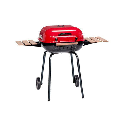 Americana 21" Red Swinger Charcoal Grill with Two Side Tables