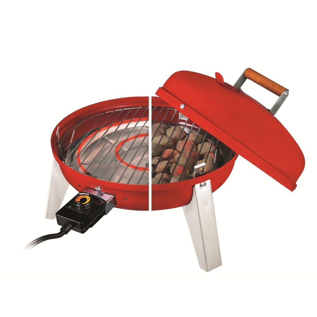 Americana 21" Red Wherever Portable Dual Fuel Electric and Charcoal Grill