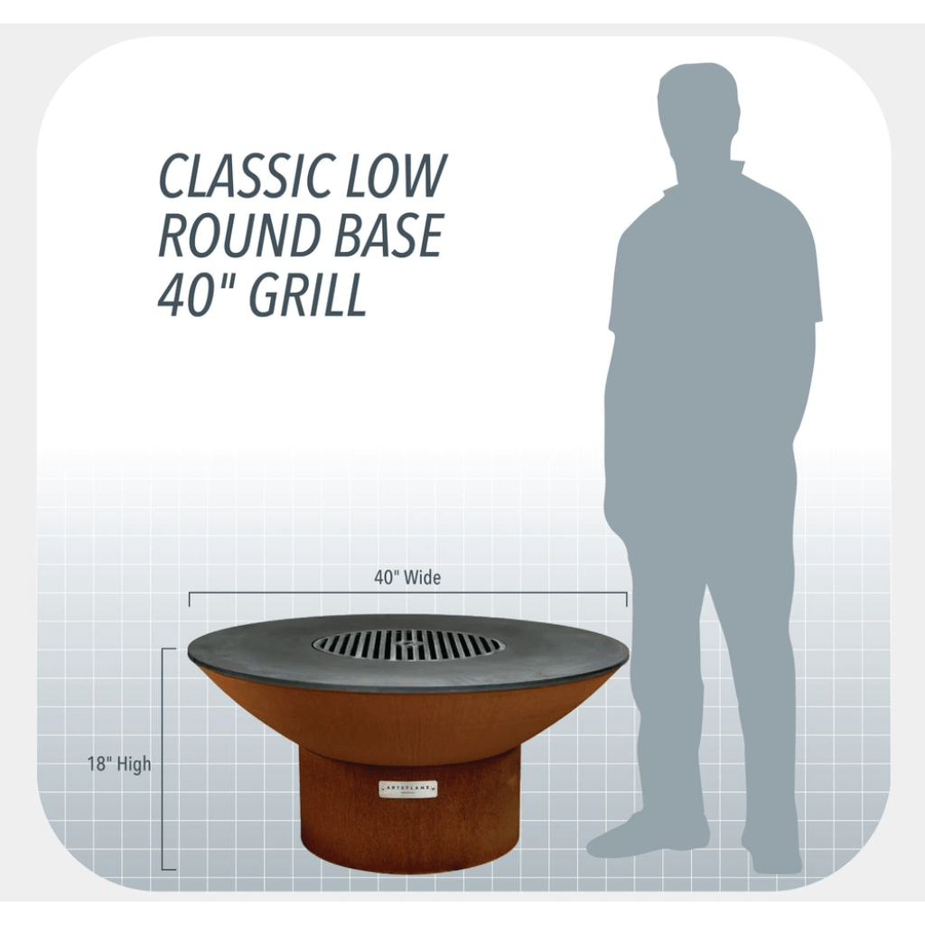 Arteflame 40" Classic Grill Low Round Base Only