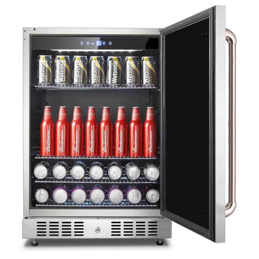 Artisan 24" 5 Cu. Ft. Stainless Steel Undercounter Left Hinged Beverage Center