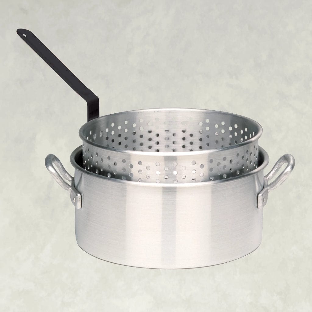 Bayou Classic 10-Quart Stainless Steel Fry Pot and Basket in the