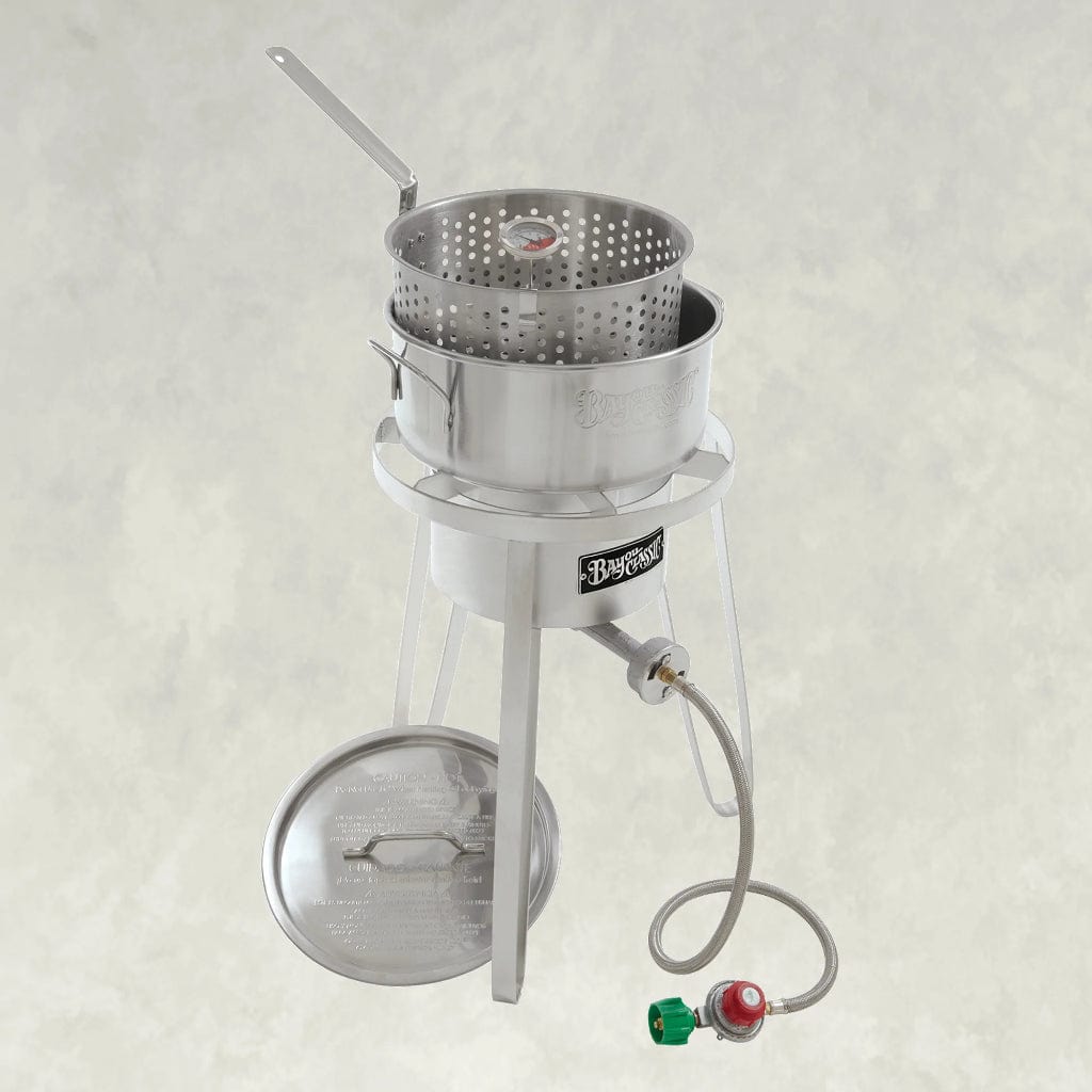 Bayou Classic 10-Quart Stainless Steel Outdoor Propane Gas Fish Cooker ...