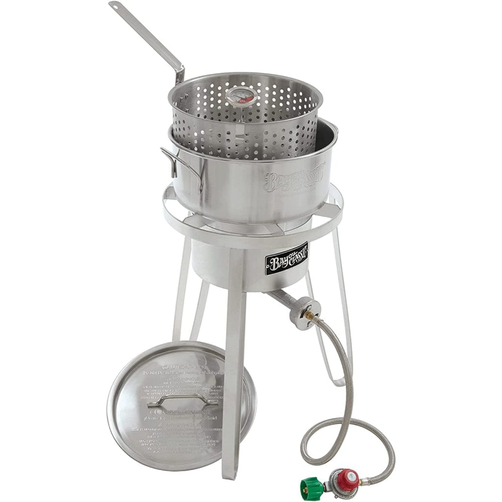 Bayou Classic 10-Quart Stainless Steel Outdoor Propane Gas Fish Cooker ...