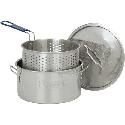 Bayou Classic 14 Quart Aluminum Fry Pot Lid and Basket