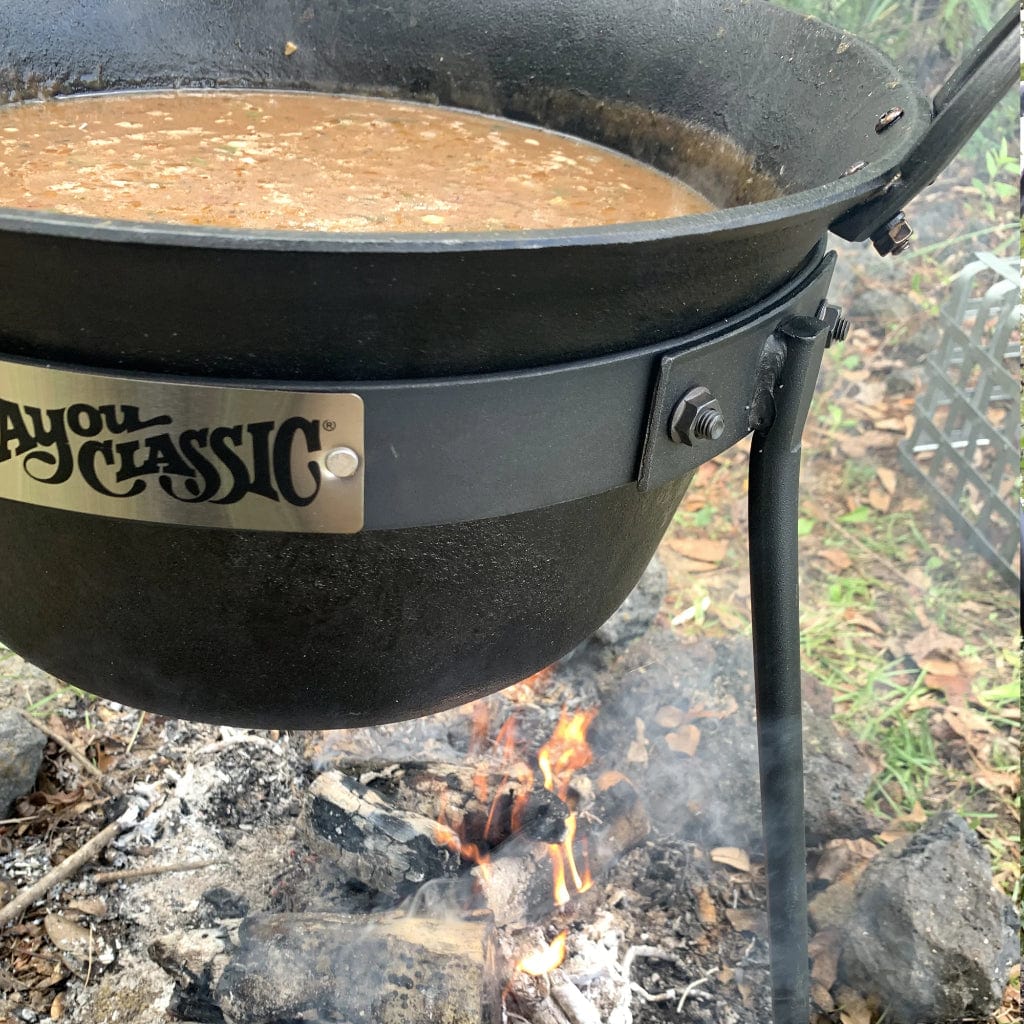 Jambalaya in a 15 Gallon Cast Iron Cauldron 