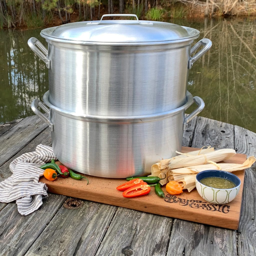 Bayou Classic 4-Gallon Aluminum Half-Bushel Tamale Steamer