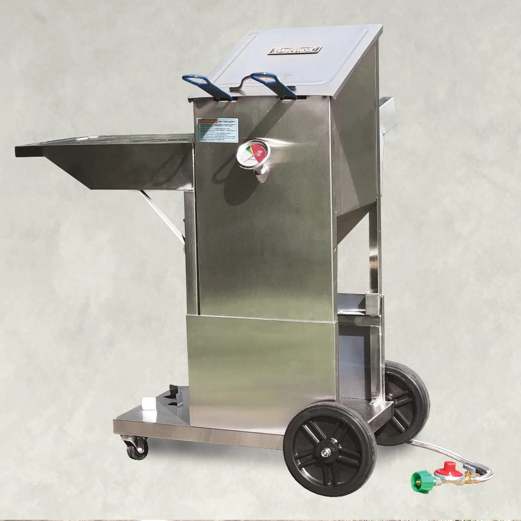 Bayou Classic 4-Gallon Bayou Stainless Steel Outdoor Propane Gas Fryer with Cart
