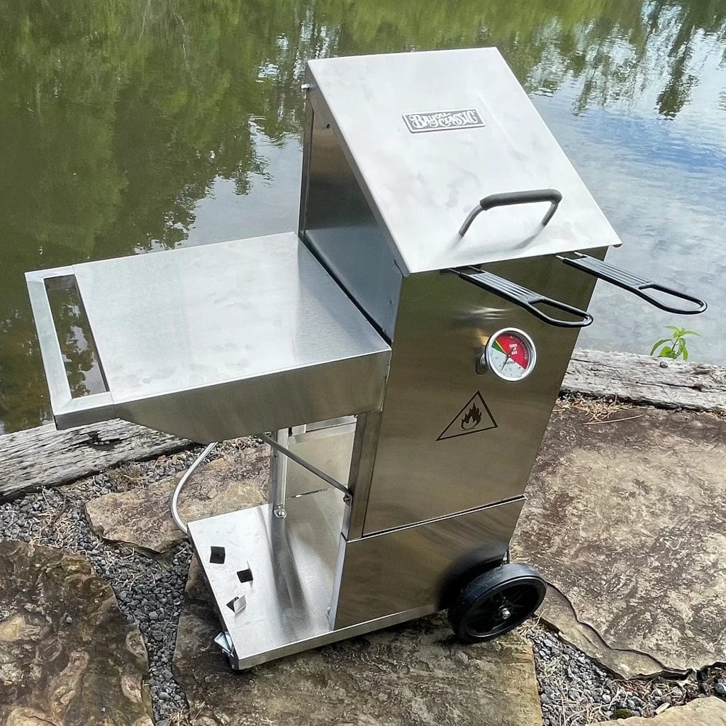 Bayou Classic 4-Gallon Bayou Stainless Steel Outdoor Propane Gas Fryer with Cart