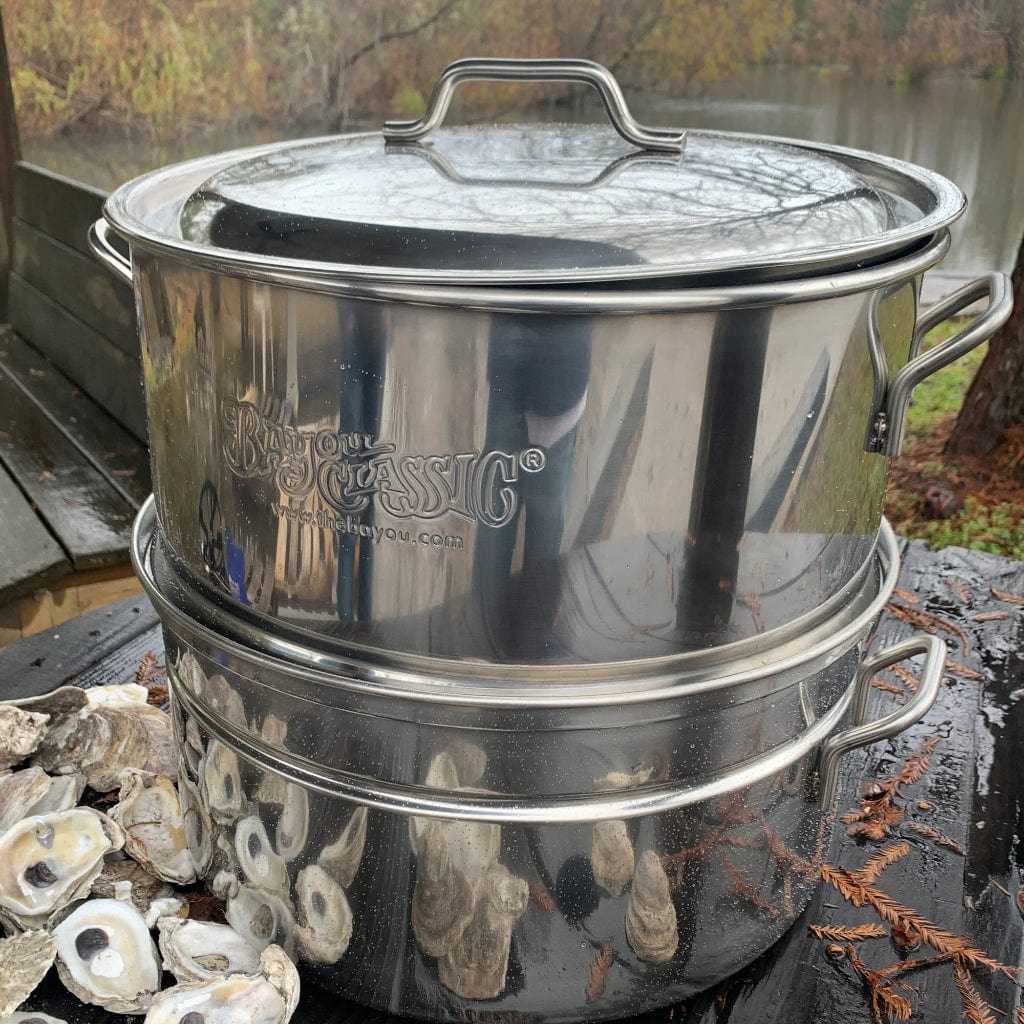Bayou Classic 12-qt Tamale Pot with Lid and Steam Rack - Aluminum