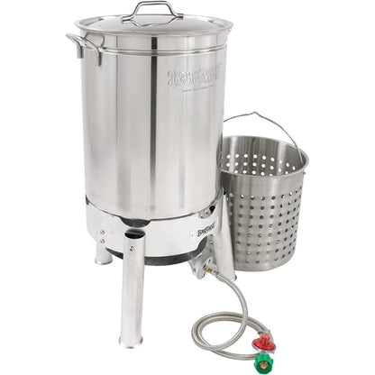 Bayou Classic 44-Quart Stainless Steel Outdoor Propane Gas Boil/Steam Cooker Kit