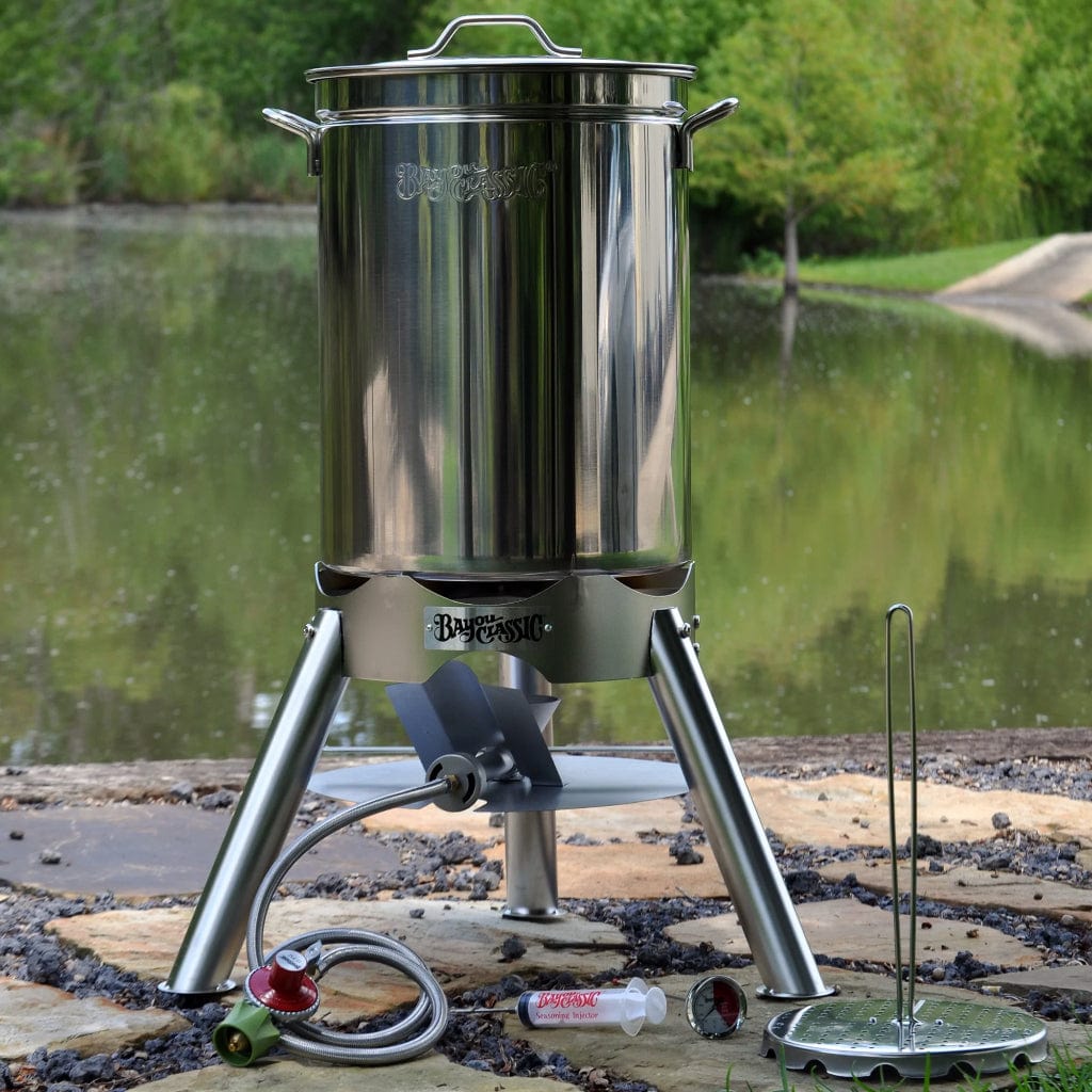 Bayou Classic 44-Quart Stainless Steel Outdoor Propane Gas Turkey Fryer Kit