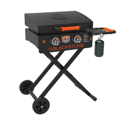 Blackstone 22" On The Go Propane Gas Scissor Cart Griddle with Hood