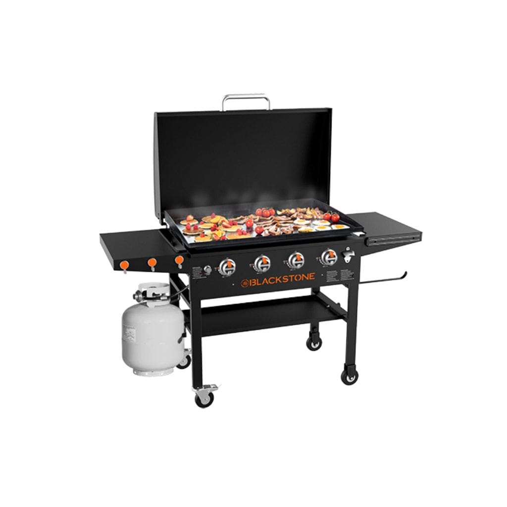  Blackstone 36 Inch Gas Griddle Cooking Station 4 Burner Flat Top  Gas Grill Propane Fuelled Restaurant Grade Professional 36” Outdoor Griddle  Station with Side Shelf (1554) : Clothing, Shoes & Jewelry